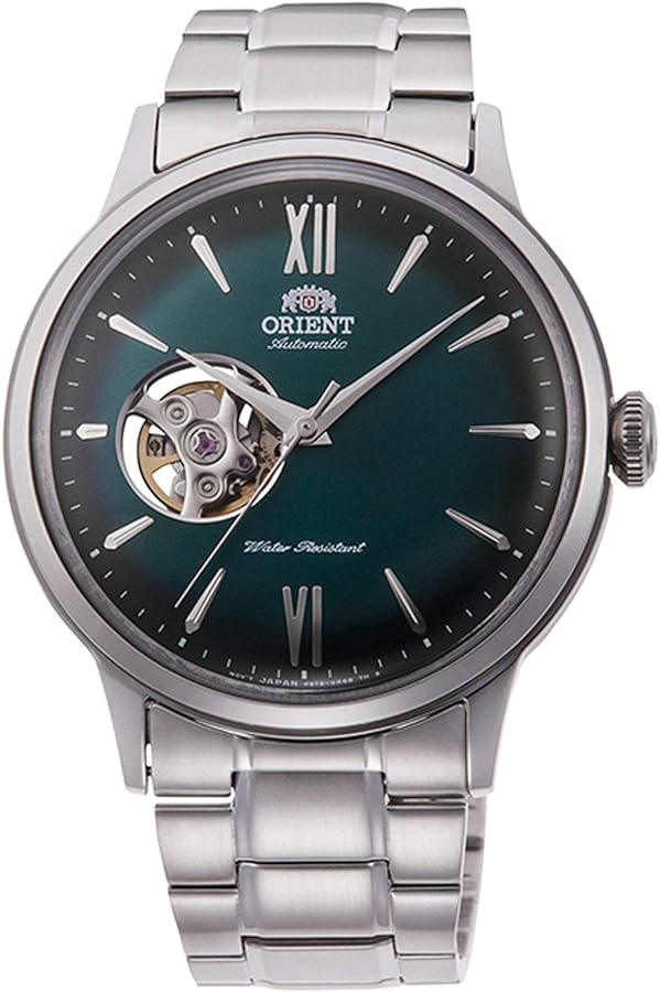 Orient Unisex Adult Analogue Automatic Watch with Stainless Steel Strap RA-AG0026E10B, Steel Green, Bracelet