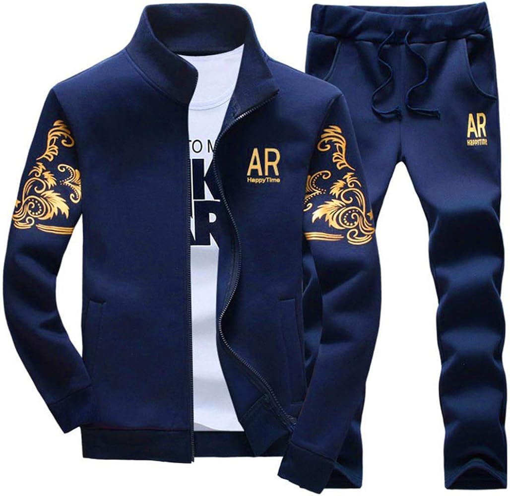 AOTORR Men's Tracksuit Athletic Sports Casual Full Zip Warm Jogging Sweatsuit