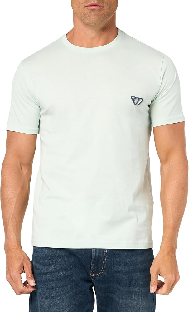 Emporio Armani Men's Eagle Patch Crew Neck T-Shirt