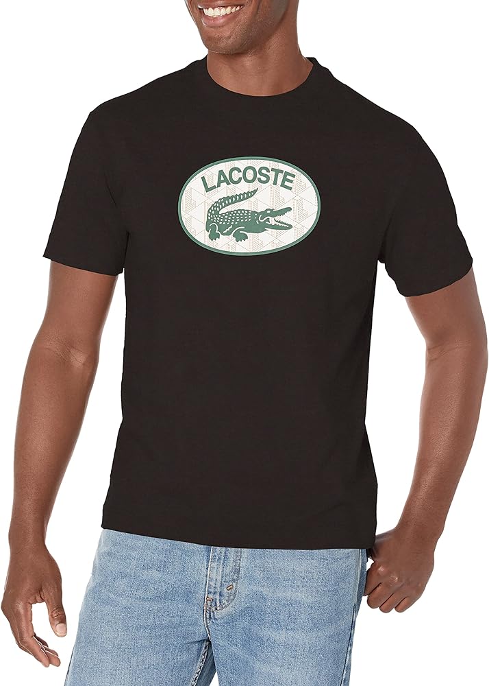 Lacoste Men's Regular Fit Branded Monogram Print T-Shirt