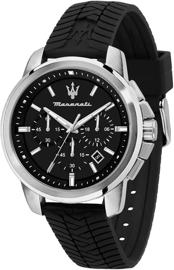 Maserati Men's Successo R8871621014 Black Silicone Quartz Fashion Watch