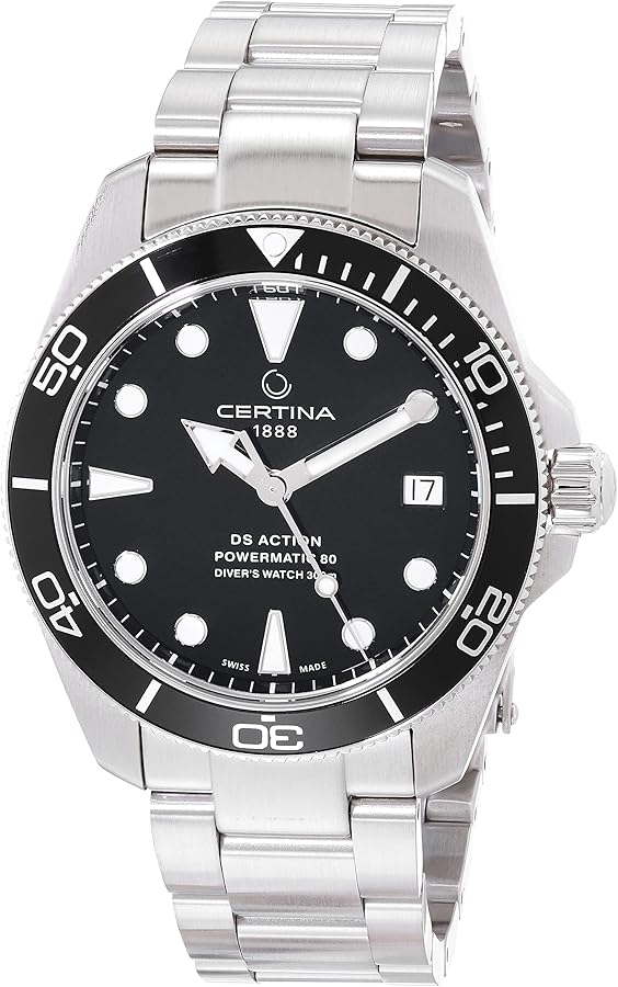 Certina, Unisex, DS ACTION Diver 38mm, Stainless Steel, Swiss Automatic, Diving Watch, C0328071105100