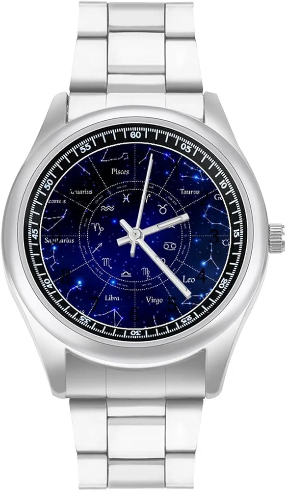 12 Zodiac Constellations Set Men's Quartz Watch Stainless Steel Wrist Watch Classic Casual Watch for Women