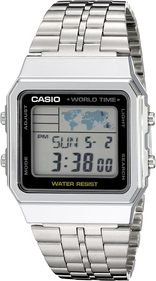 Casio Men's A500WA-1ACF Classic Digital Display Quartz Silver Watch