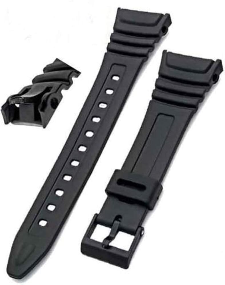 g24 Watch Replacement Watch Strap Band Flexible Black Resin to fit W96 W-96H W96H 577EA1