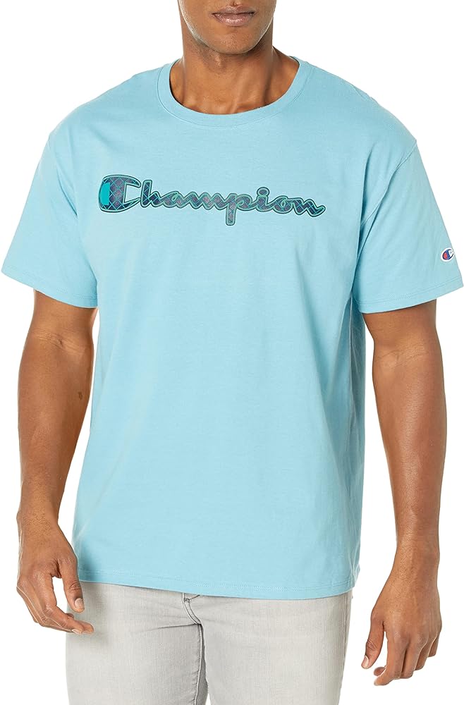 Champion Men's T-shirt, Cotton Midweight Men's Crewneck Tee,t-shirt for Men, Graphic Script