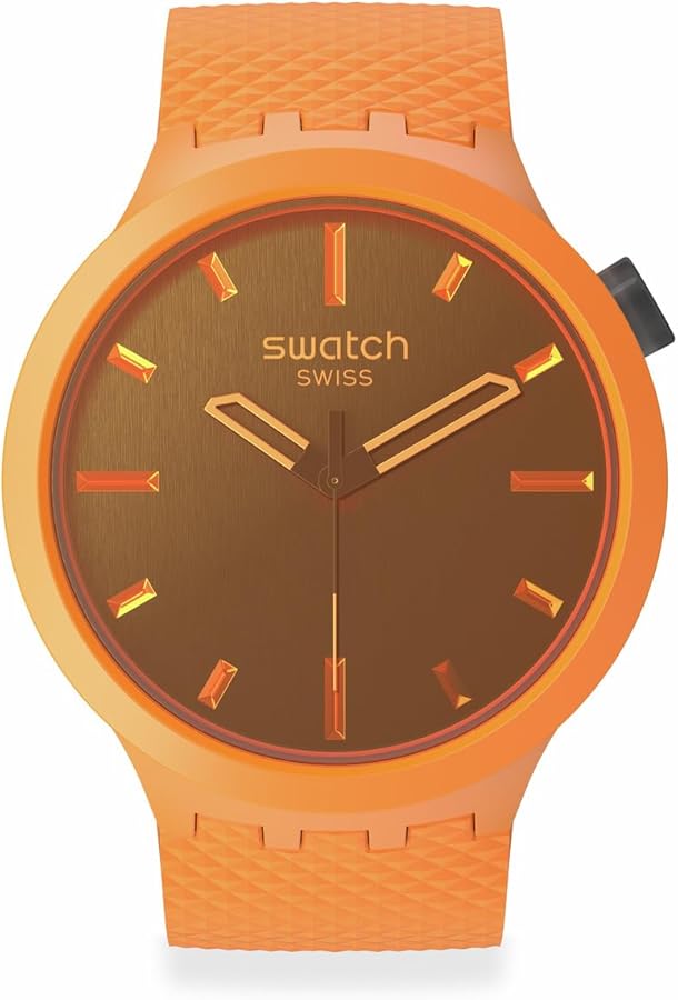 Swatch Unisex Casual Orange Watch Bio-sourced Material Quartz Crushing Orange