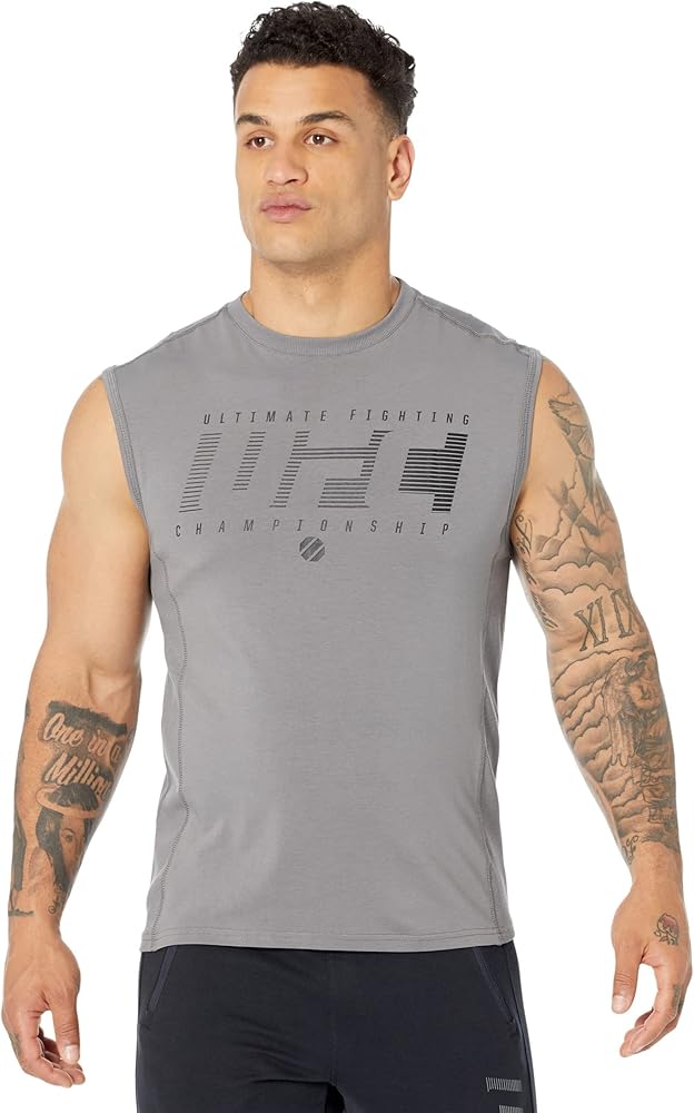 UFC Ultimate Fighting Sleeveless Crew Neck Tank Top for Men – 58% Cotton – 37% Modal – Regular Fit