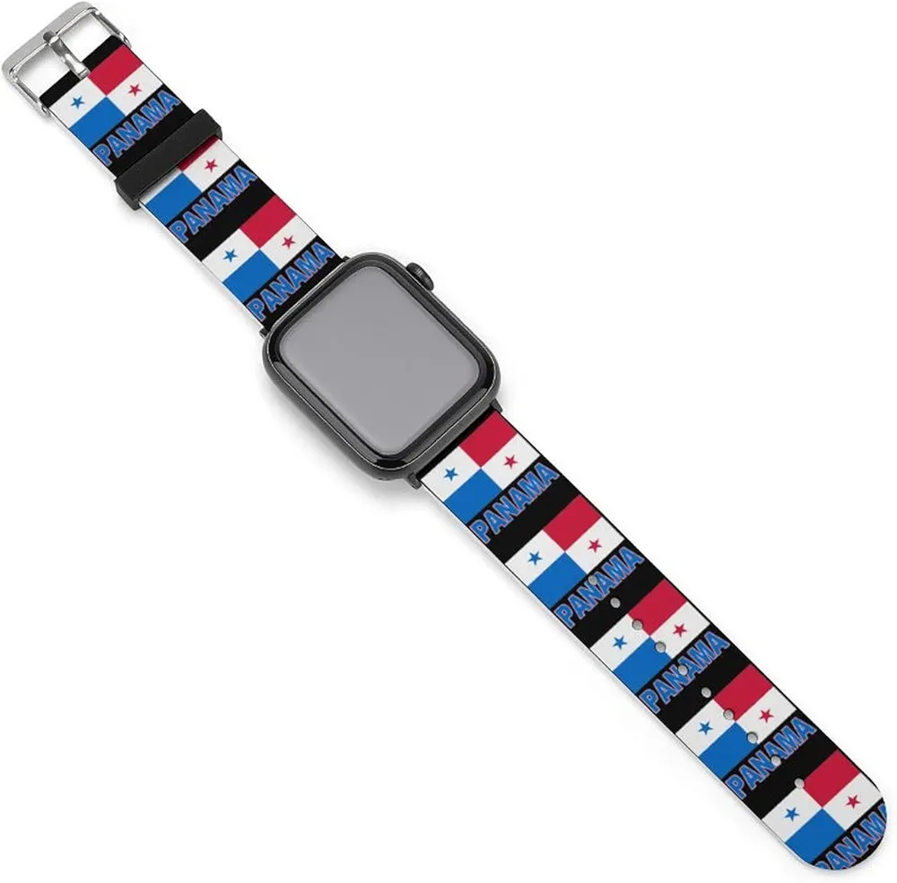 Pride of Panama - Panamanian Flag Silicone Watch Band for IWatch Soft Watch Strap Watchbands Wristbands for Women Men