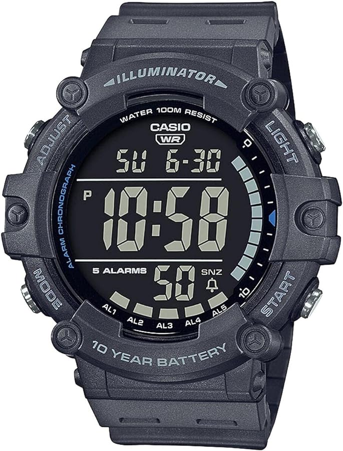 Casio - COLL Sports Armbanduhr AE-1500WH-8BVEF - Herren Uhr - Wasserdicht - Digital - Mit Kunststoffband - Blau, Grey, Bracelet