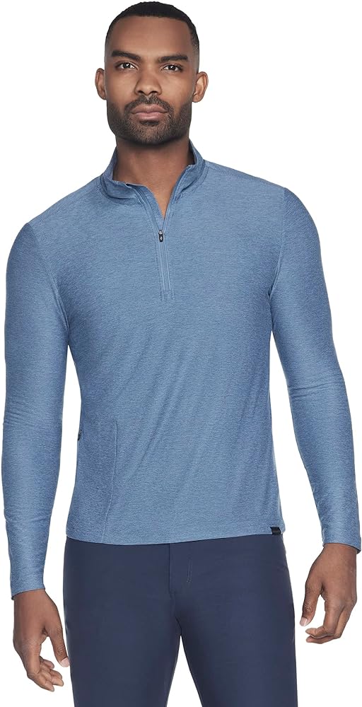 Skechers Mens Go Dri All Day Quarter Zip Long Sleeve Shirt