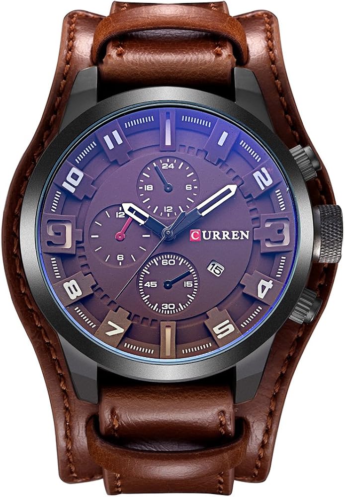 CURREN Original Men's Sports Waterproof Leather Strap Date Wrist Watch 8225