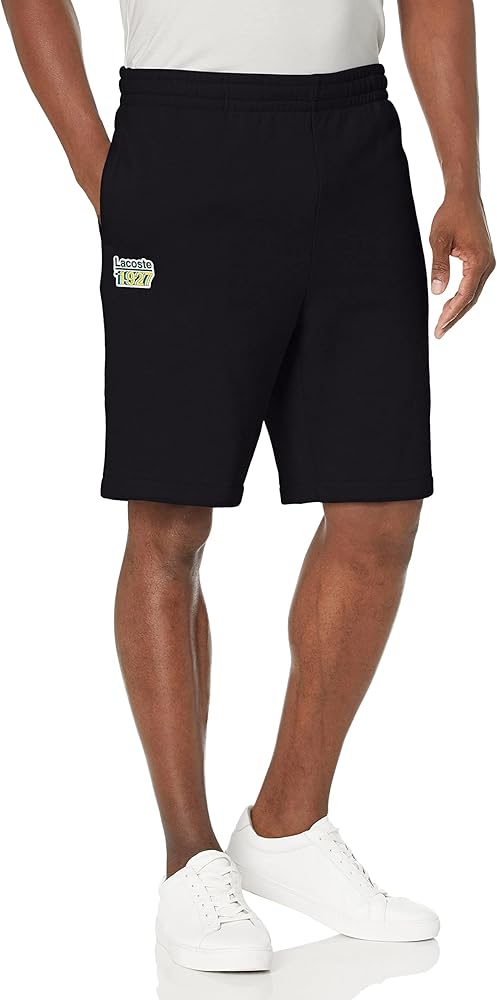 Lacoste Mens 1927 Badge Brushed Fleece Shorts