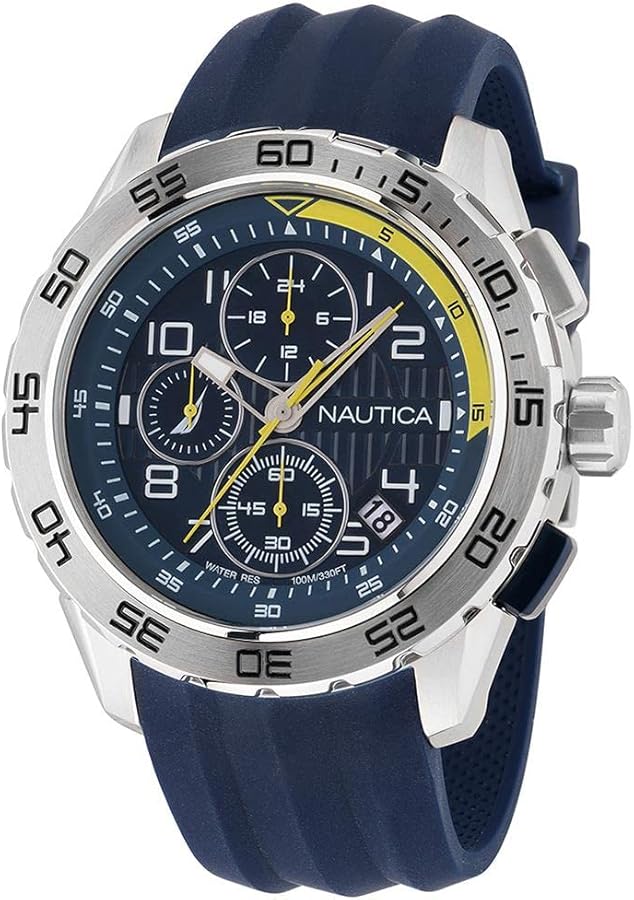 Nautica Men's NAPNSS301 NST 101 Blue Silicone Strap Watch