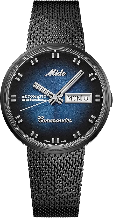 MIDO Commander Shade - Swiss Automatic Watch for Men - Blue Dial - Case 37mm - M842932511