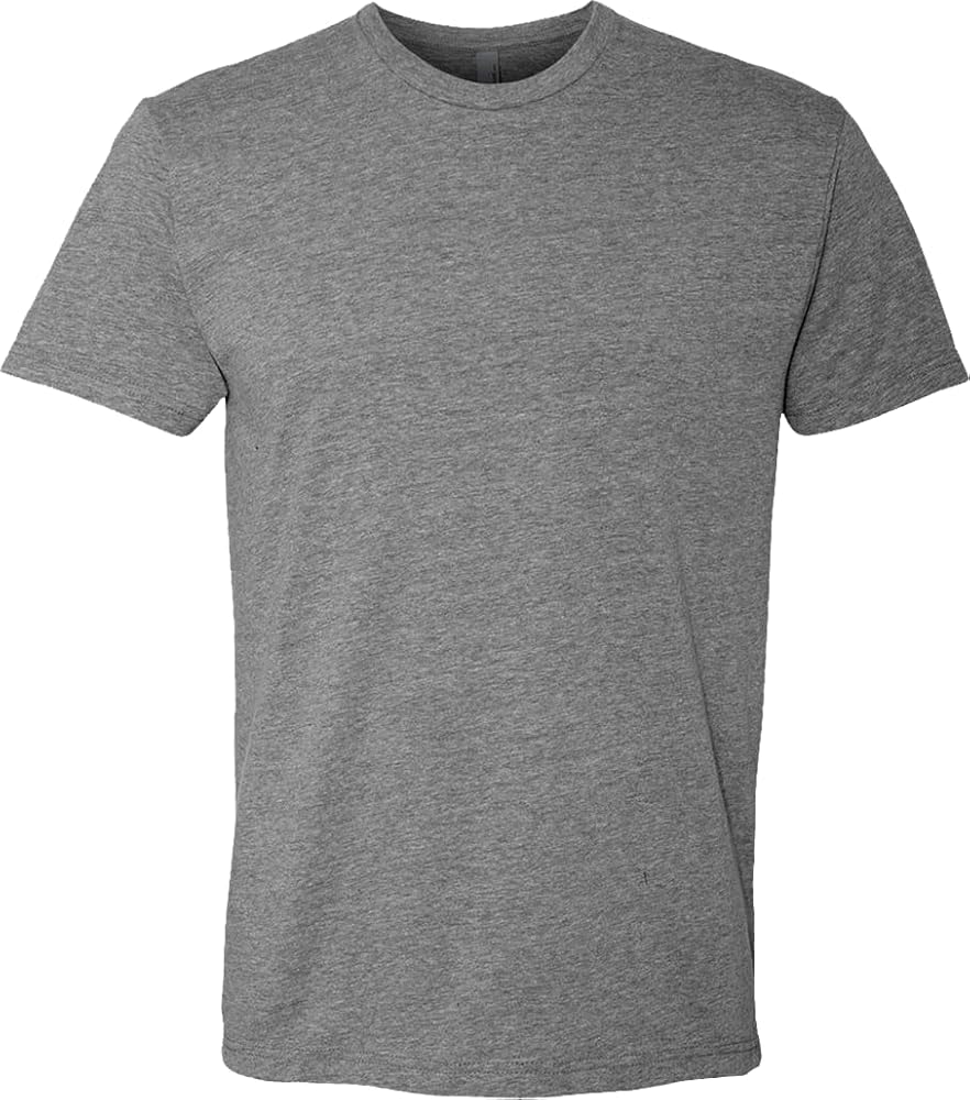 Next Level Apparel Next Level Mens Premium Fitted CVC Crew Tee Dark HeatherGrey(1pck) Small