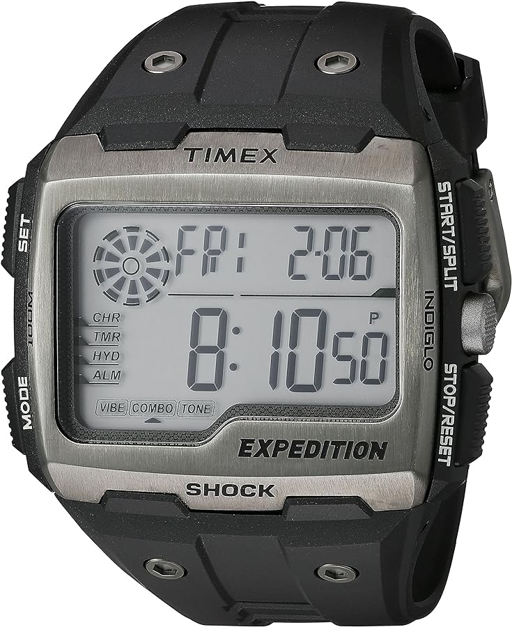 Timex Men's TW4B02500 Expedition Grid Shock Black Resin Strap Watch