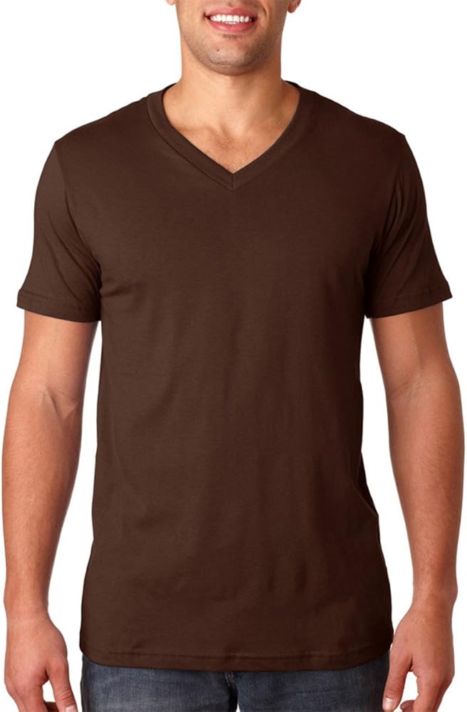 Bella + Canvas Unisex Jersey Short-Sleeve V-Neck T-Shirt 2XL BROWN