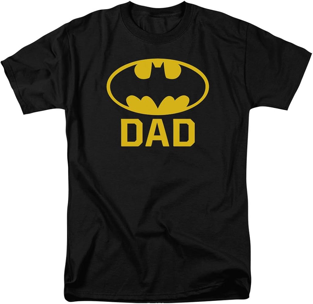 Batman Batdad Classic Logo for Fathers and Dads T Shirt & Stickers (Medium)