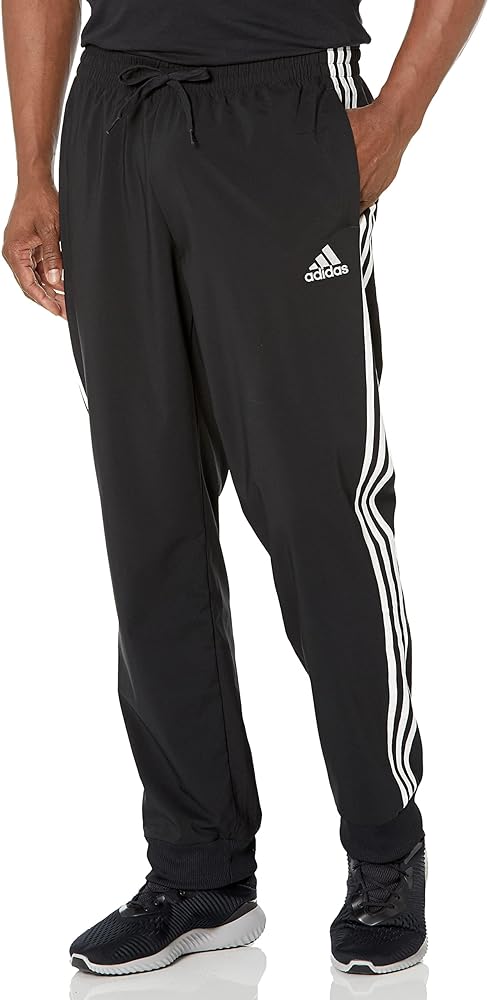 adidas Men's Aeroready Essentials Tapered Cuff Woven 3-Stripes Pants