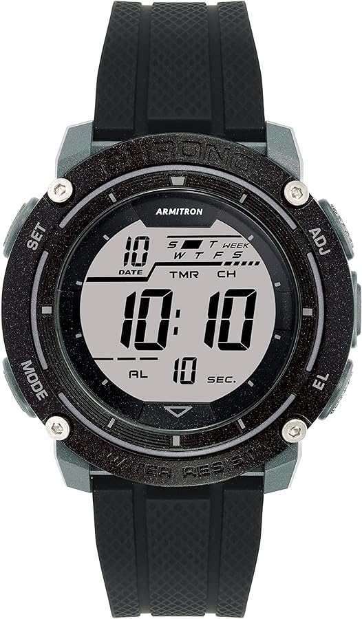 Armitron Sport Men's Digital Chronograph Silicone Strap Watch, 40/8482