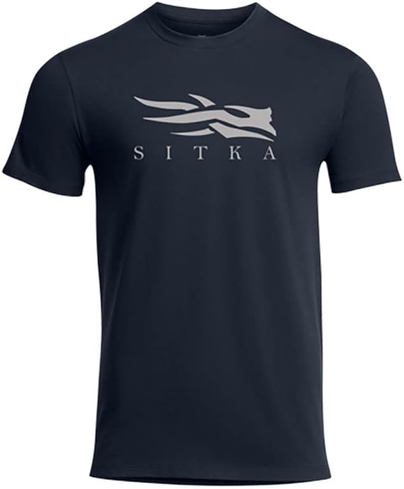 SITKA Gear Men's Pima Cotton Short Sleeve Lightweight Everyday Icon Tee Shirt, Eclipse, S