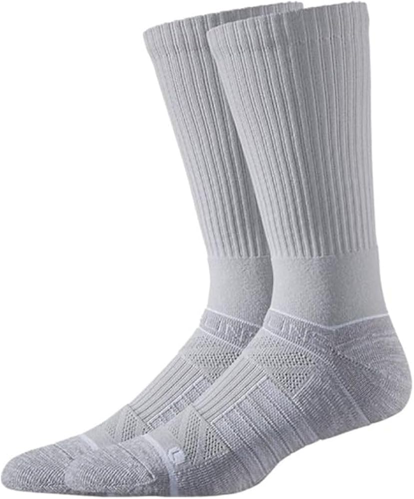 Strideline Basic Crew Socks | Quad-Ply Yarn Padding, Direct Compression and Zoned Cushioning - Crew Length 1 Pack