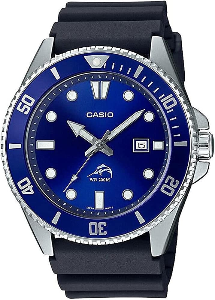 Casio MDV-106 Series Men's Watch, Diver Watch, Overseas Model, Blue MDV-106B-2AV, Waterproof