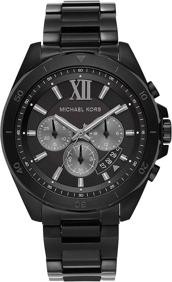 Michael Kors Brecken Chronograph Black Stainless Steel Men's Watch (Model: MK8858)