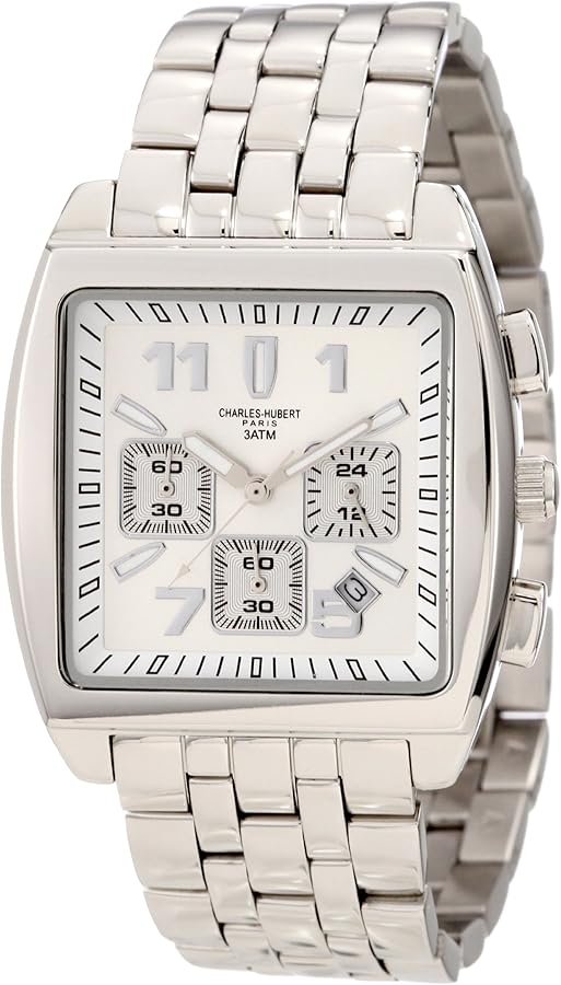 Charles-Hubert, Paris Men's 3697 Premium Collection Stainless Steel Chronograph Watch