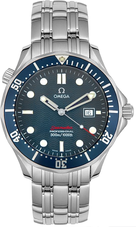 Omega Men's 2221.80.00 Seamaster 300M Quartz "James Bond" Blue Dial Watch