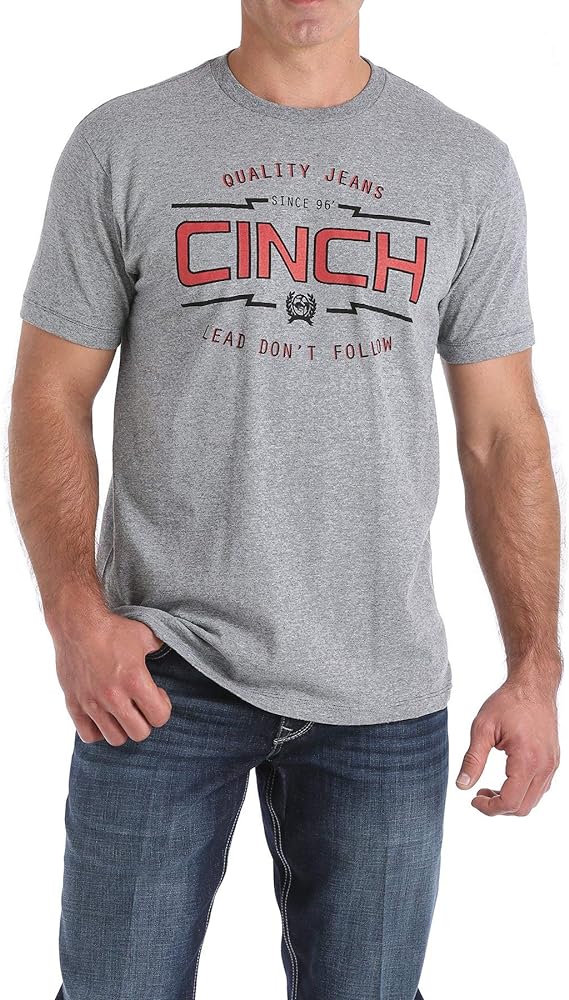 Cinch Men's 96 Tri-Color Cotton-Poly Jersey Tee