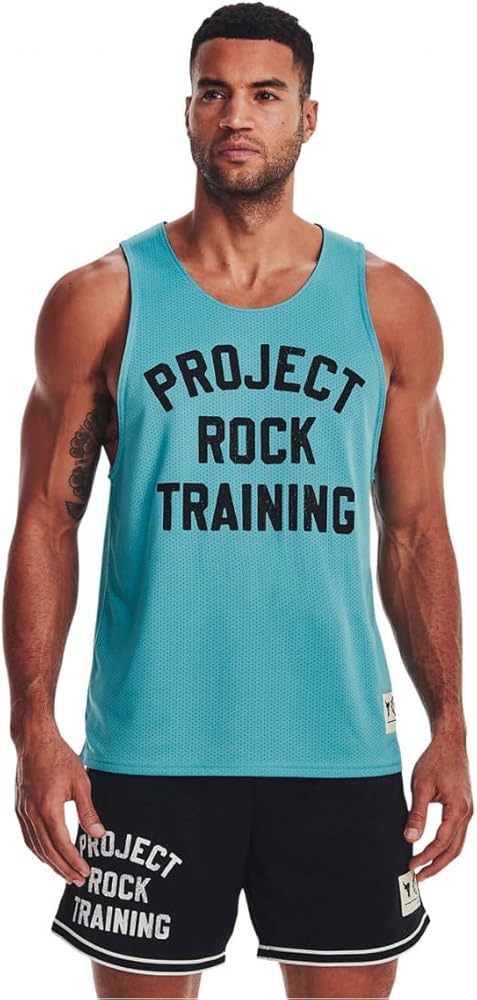 Under Armour Men's Reversible Project Rock Tank Top L Blue/Black