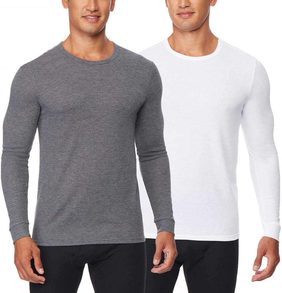 32 DEGREES Men's Heat Long Sleeve Scoop Neck Tee 2-Pack