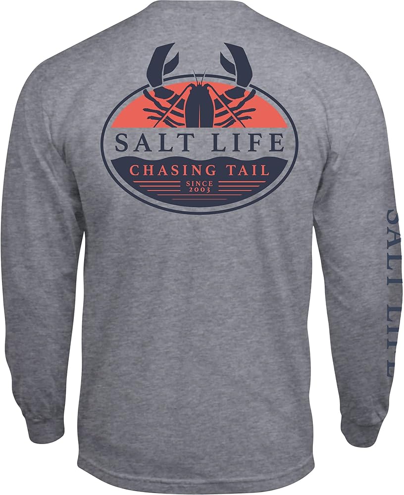 Salt Life Men's Lobster Tailin Long Sleeve Crew Neck Tee