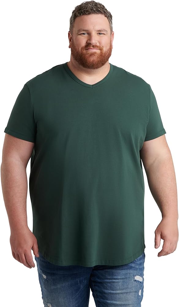 V-Neck T-Shirts for Men – Big and Tall Mens Stretch T Shirt