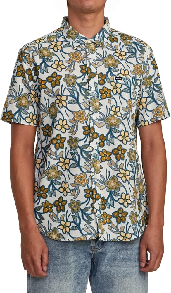 RVCA Men's Will Travel Short Sleeve Shirt