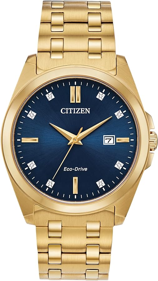 Citizen Men's Classic Peyton 3-Hand Eco-Drive Watch, Date, Sapphire Crystal, Diamond Markers