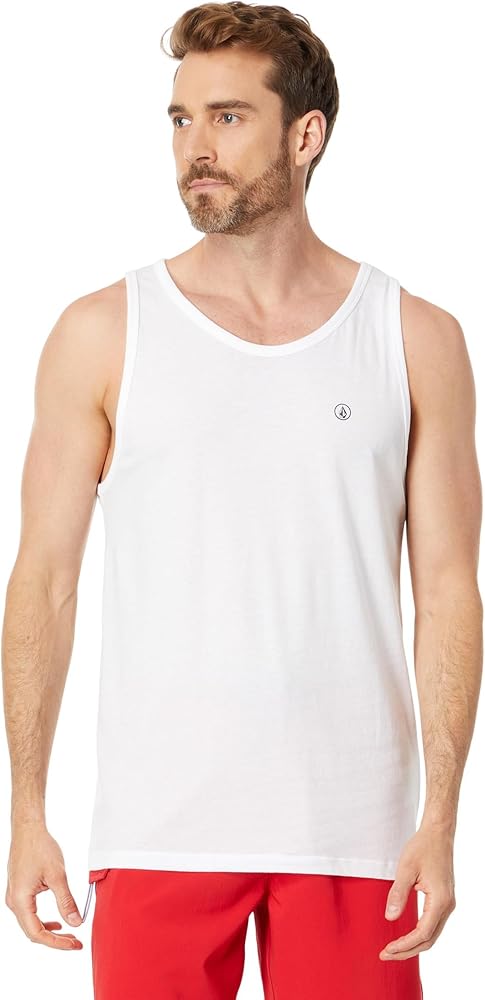 Volcom Men's Solid Heather Tank, White-New, Medium