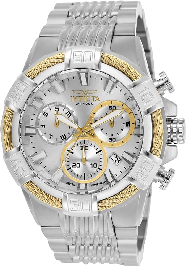 Invicta Men's Bolt Quartz Watch with Two-Tone-Stainless-Steel Strap, 16