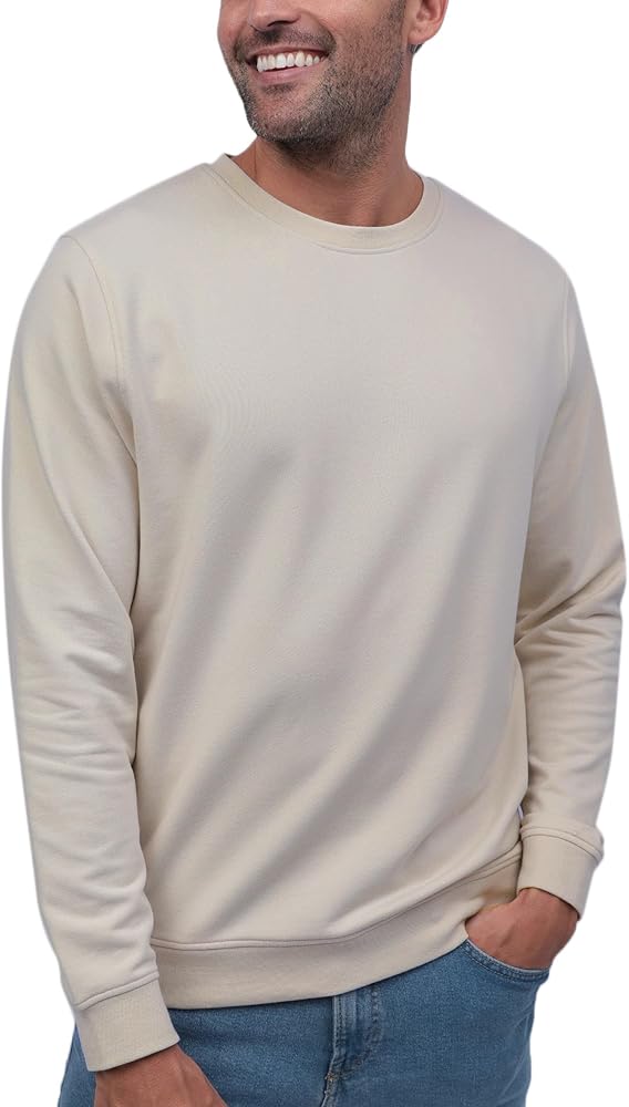 INTO THE AM Premium Crewneck Sweatshirts For Men S - 4XL Lightweight Casual Fitted Sweater