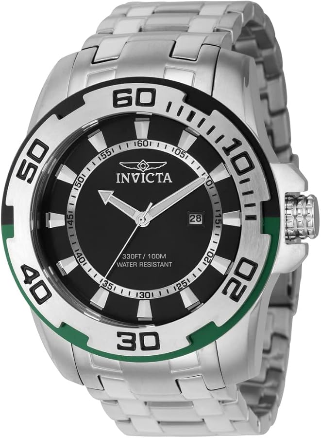 Invicta Men's Pro Diver 50mm Stainless Steel Quartz Watch, Silver (Model: 39116)