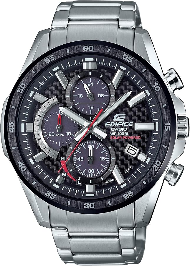 Casio Men's EQS-900DB-1AVCR Edifice Analog-Digital Display Quartz Silver Watch