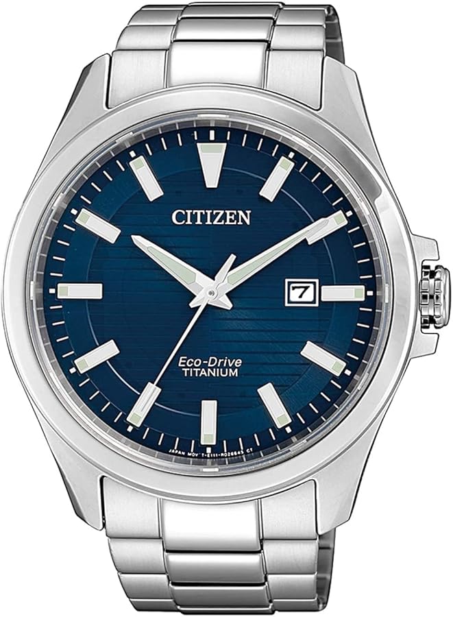 Citizen Men's Analogue Eco-Drive Watch with Titanium Strap BM7470-84L, Silver, Bracelet