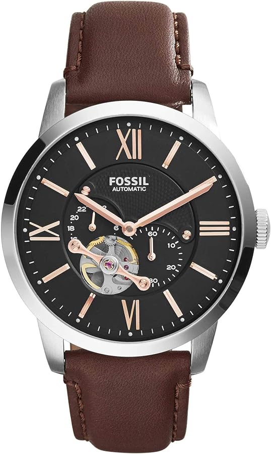 Fossil Townsman Men's Automatic Watch with Mechanical Movement and Skeleton Dial