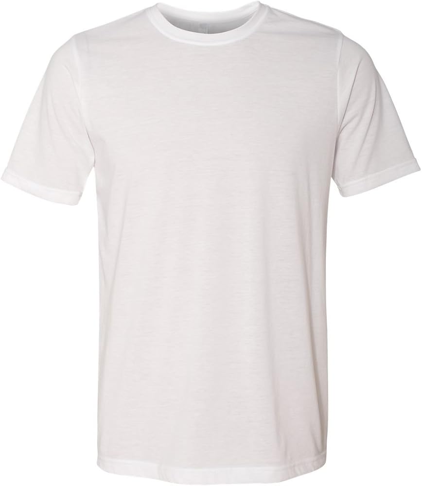 Next Level Apparel Men's Cotton Poly Crewneck T-Shirt, Classic White, X-Large