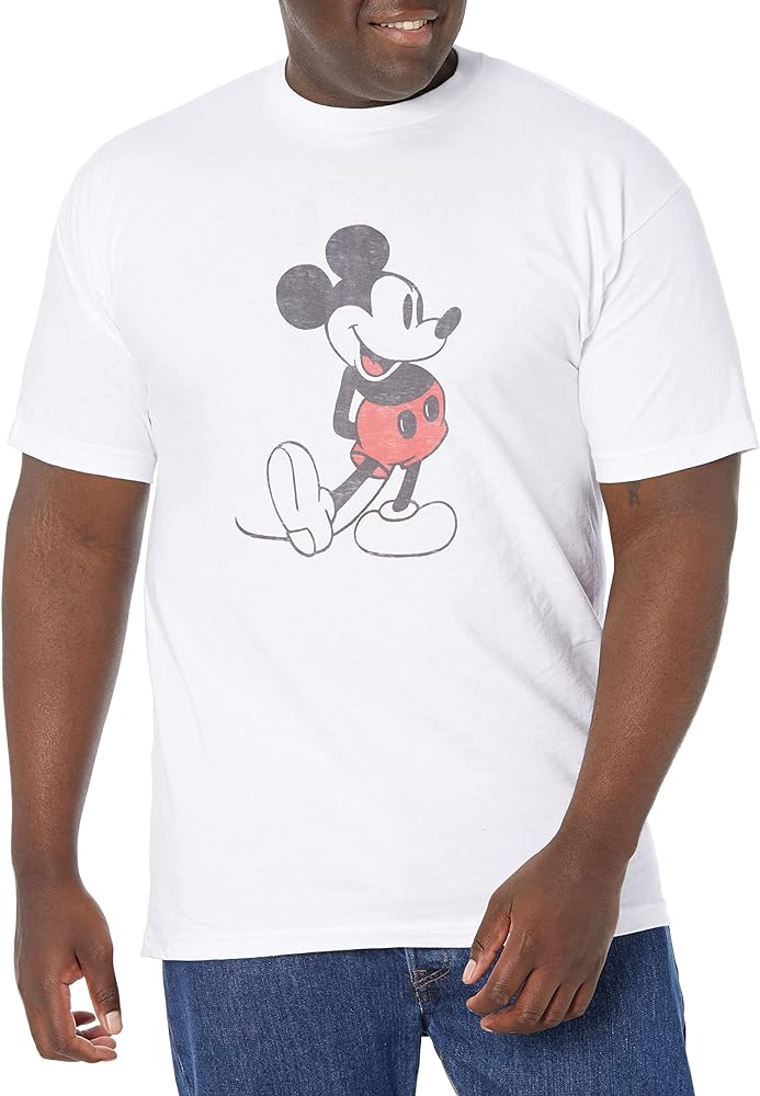 Disney Big & Tall Mickey Vintage Classic Men's Tops Short Sleeve Tee Shirt