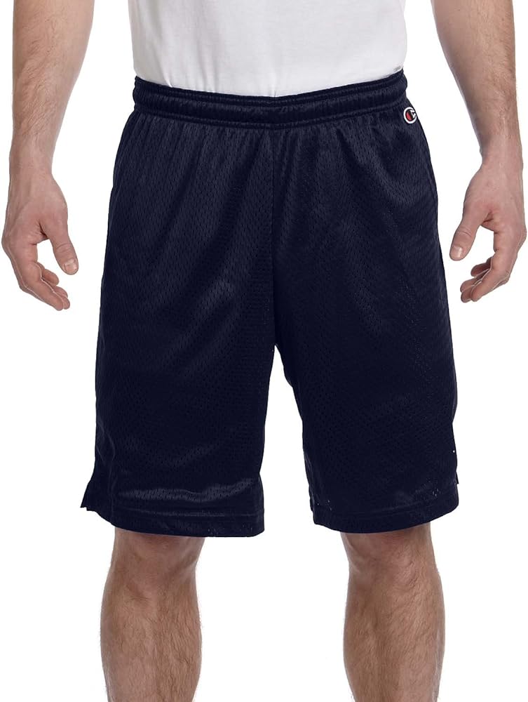 Champion mens Polyester Mesh Short, Navy, Large