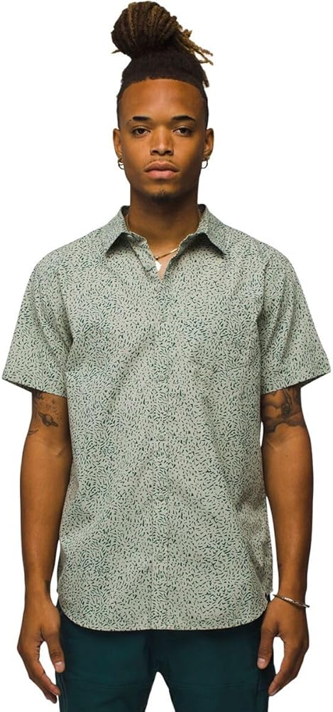 prAna Stimmersee Shirt - Men's (US, Alpha, Small, Regular, Regular, Juniper Green)