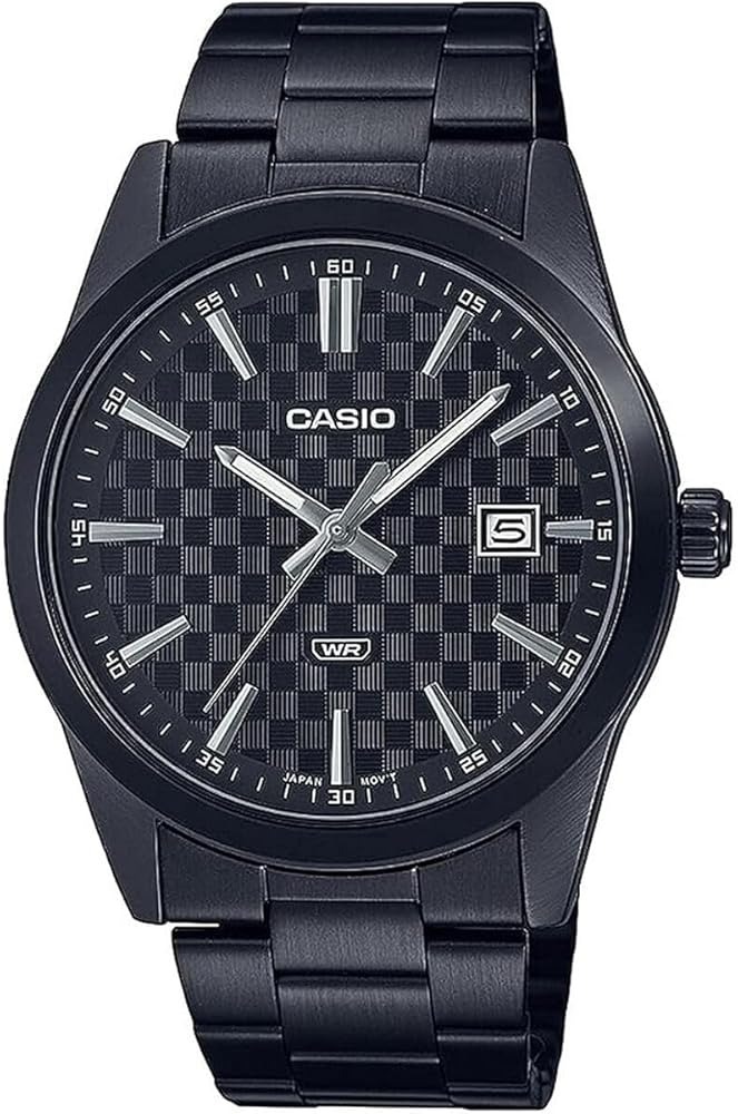 Casio MTP-VD03B-1A Men's Standard Black IP Stanless Steel Black Dial 3-Hand Analog Watch